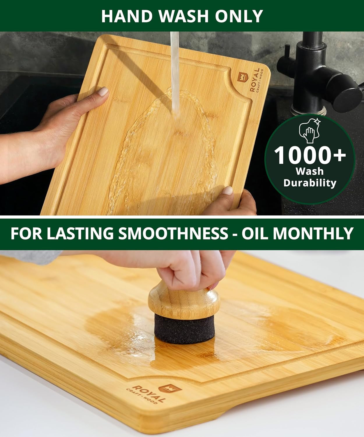 Bamboo Cutting Board Set with Juice Groove (3 Pieces) - Wood Cutting Boards for Kitchen, Wood Cutting Board Set, Kitchen Chopping Board for Meat (Butcher Block) Cheese and Vegetables